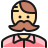 Person with moustache